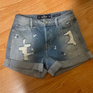 Hollister High-Rise Boyfriend Denim Jean Short Vintage Stretch